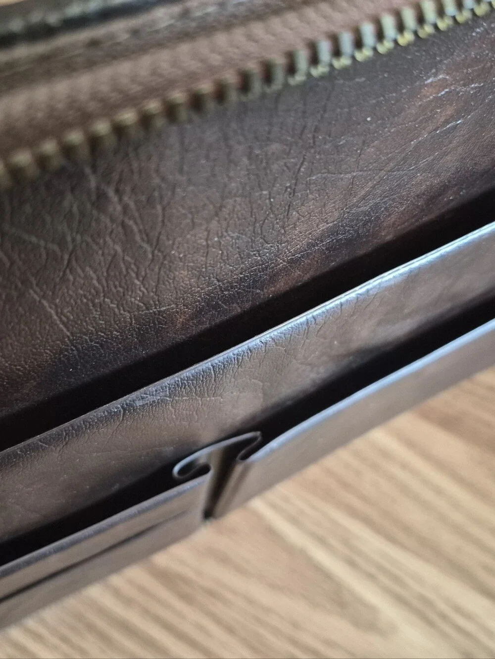 Dark Brown Zippered Ring Binder